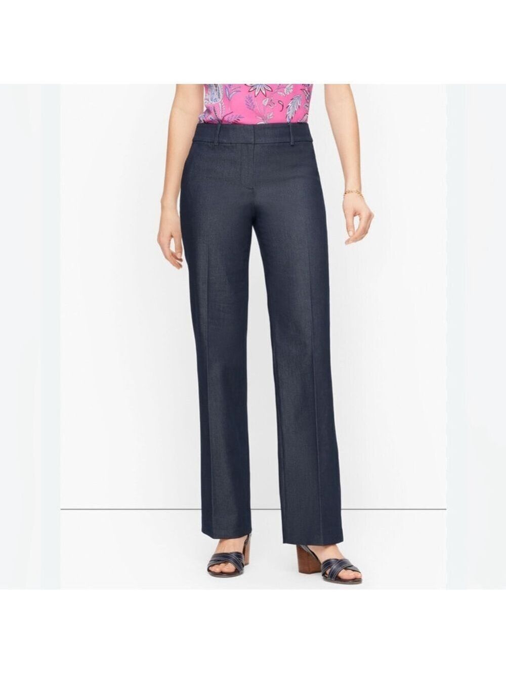 TALBOTS NEWPORT PANTS - POLISHED DARK DENIM Size 8P